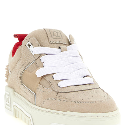Christian Louboutin Beige Calfskin Athletic Sneakers Christian Louboutin