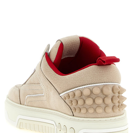 Christian Louboutin Beige Calfskin Athletic Sneakers Christian Louboutin