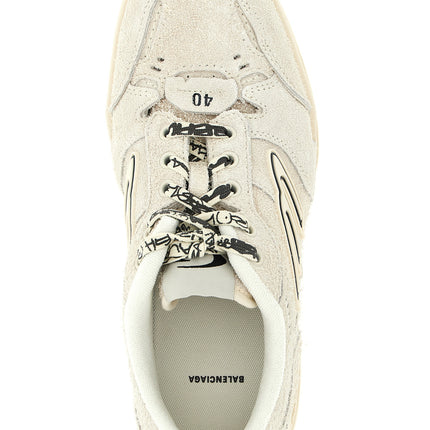 Balenciaga Beige Bovine Leather Platform Sneakers Balenciaga