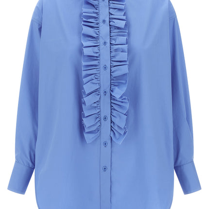 NUDE Blue Cotton Blouse NUDE