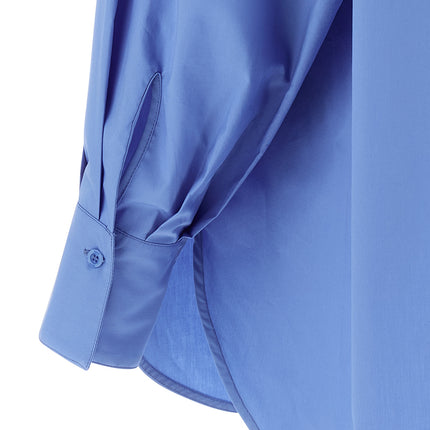 NUDE Blue Cotton Blouse NUDE