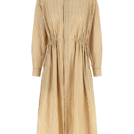 Polo Ralph Lauren Beige Cotton Midi Dress Polo Ralph Lauren