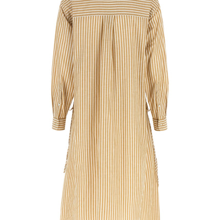 Polo Ralph Lauren Beige Cotton Midi Dress Polo Ralph Lauren