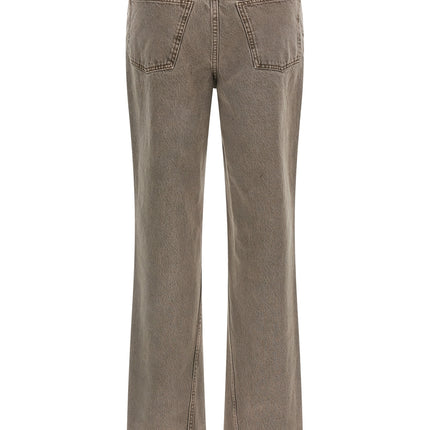 ROTATE BIRGER CHRISTENSEN Brown Cotton Straight-Leg Jeans ROTATE BIRGER CHRISTENSEN