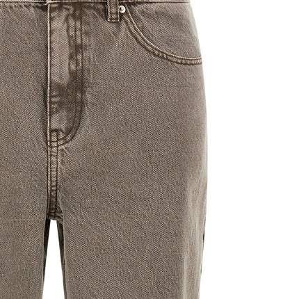 ROTATE BIRGER CHRISTENSEN Brown Cotton Straight-Leg Jeans ROTATE BIRGER CHRISTENSEN