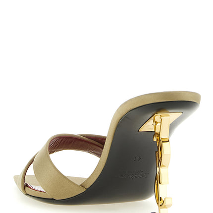 Saint Laurent Bicolor Viscose Stiletto Heel Sandals Saint Laurent