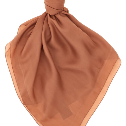 Saint Laurent Brown Silk Scarf Saint Laurent