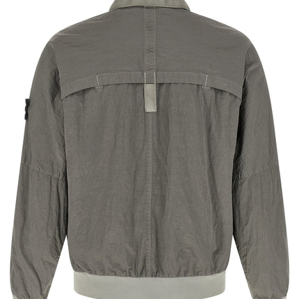 Stone Island Gray Polyamide Bomber Stone Island