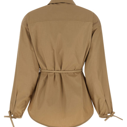 Moncler Beige Cotton Full-Length Jacket Moncler