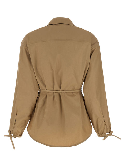 Moncler Beige Cotton Full-Length Jacket Moncler