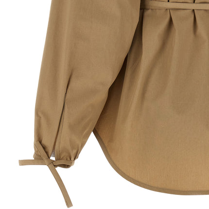 Moncler Beige Cotton Full-Length Jacket Moncler