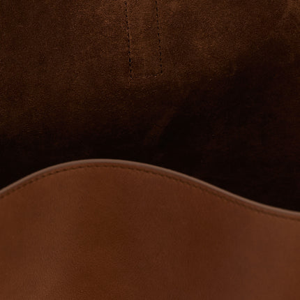 Saint Laurent Brown Calfskin Shoulder Bag Saint Laurent