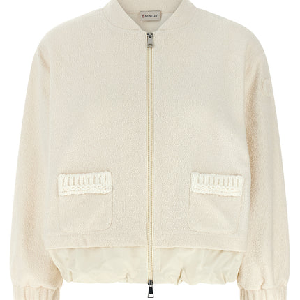 Moncler White Polyester Cardigan Moncler