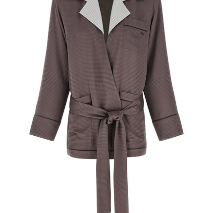 The Attico Purple Viscose Blazer The Attico