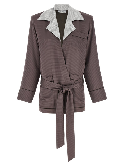 The Attico Purple Viscose Blazer The Attico