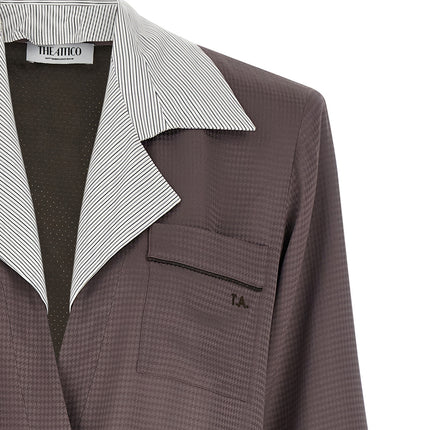 The Attico Purple Viscose Blazer The Attico