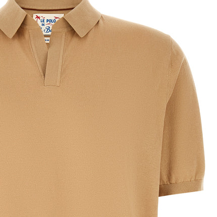 MC2 Saint Barth Beige Cotton Polo Shirt MC2 Saint Barth