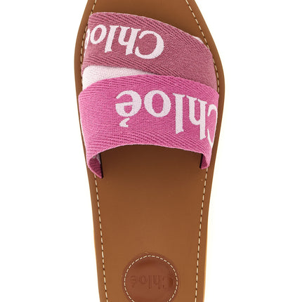 Chloé Multicolor Linen Slides Chloé