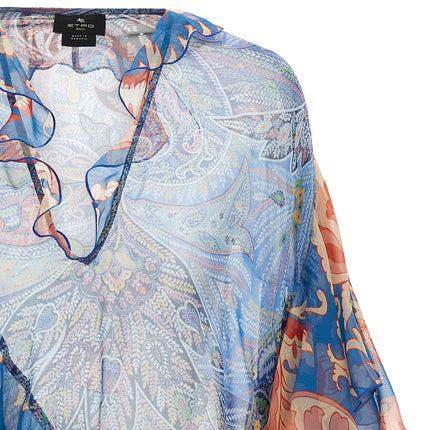 Etro Blue Silk Blouse Etro