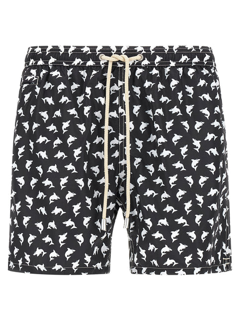 MC2 Saint Barth Bicolor Polyester Swim Shorts MC2 Saint Barth