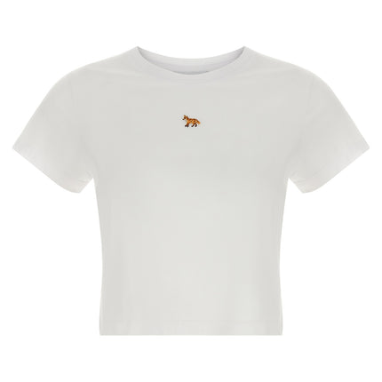 Maison Kitsuné White Cotton T-Shirt Maison Kitsuné
