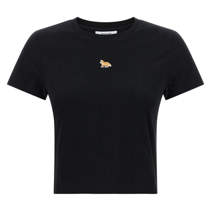 Maison Kitsuné Black Cotton T-Shirt Maison Kitsuné