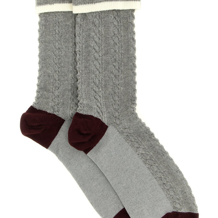 Golden Goose Gray Cotton Socks Golden Goose