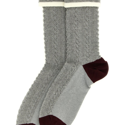 Golden Goose Gray Cotton Socks Golden Goose