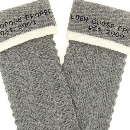 Golden Goose Gray Cotton Socks Golden Goose