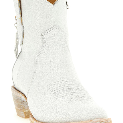Comme Des Garçons White Cowhide Chelsea Boots Comme Des Garçons