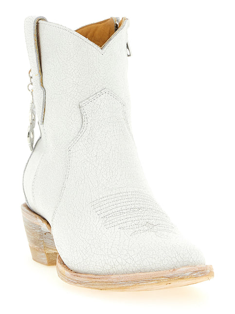 Comme Des Garçons White Cowhide Chelsea Boots Comme Des Garçons