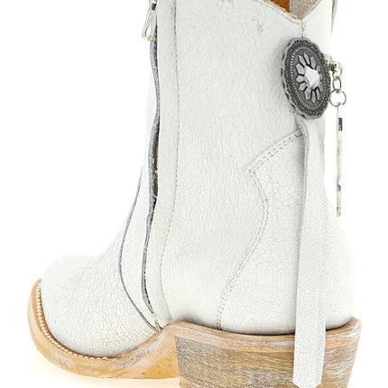 Comme Des Garçons White Cowhide Chelsea Boots Comme Des Garçons
