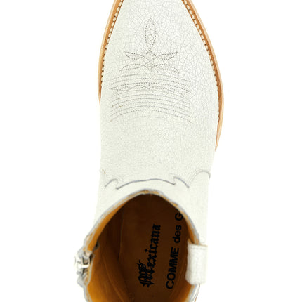 Comme Des Garçons White Cowhide Chelsea Boots Comme Des Garçons