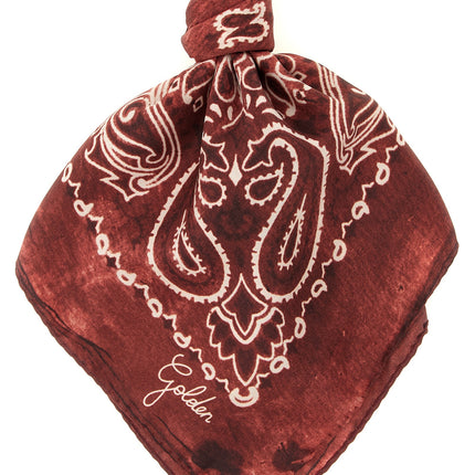 Golden Goose Bordeaux Silk Foulard Golden Goose