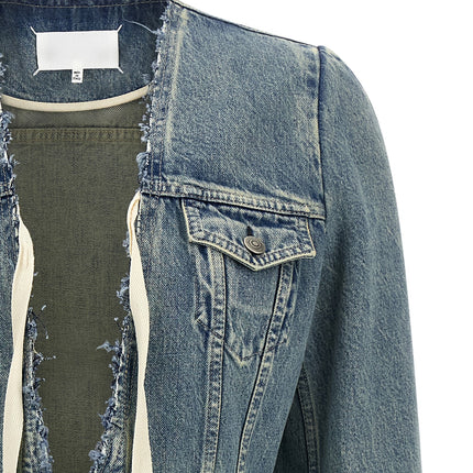 Maison Margiela Blue Cotton Denim Jacket Maison Margiela