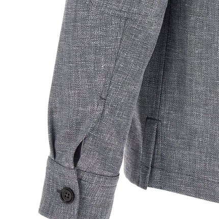 ZEGNA Blue Linen Blouse ZEGNA