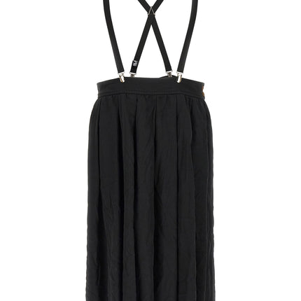 Comme Des Garçons Black Polyester Midi Skirt Comme Des Garçons