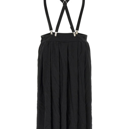 Comme Des Garçons Black Polyester Midi Skirt Comme Des Garçons