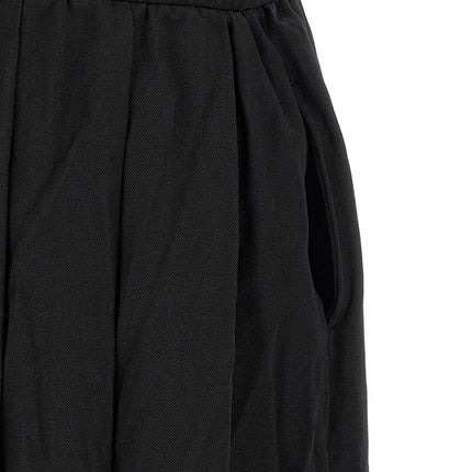Comme Des Garçons Black Polyester Midi Skirt Comme Des Garçons