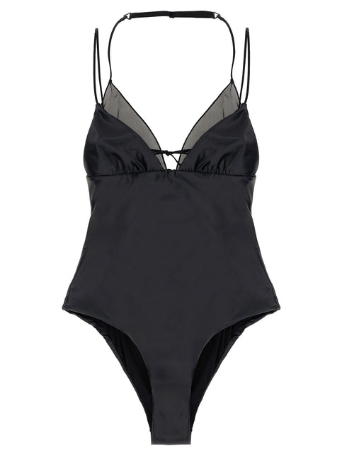 ALLIS Black Polyester One-Piece Swimsuit ALLIS