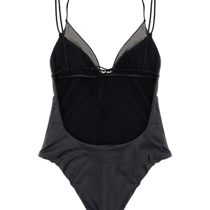 ALLIS Black Polyester One-Piece Swimsuit ALLIS