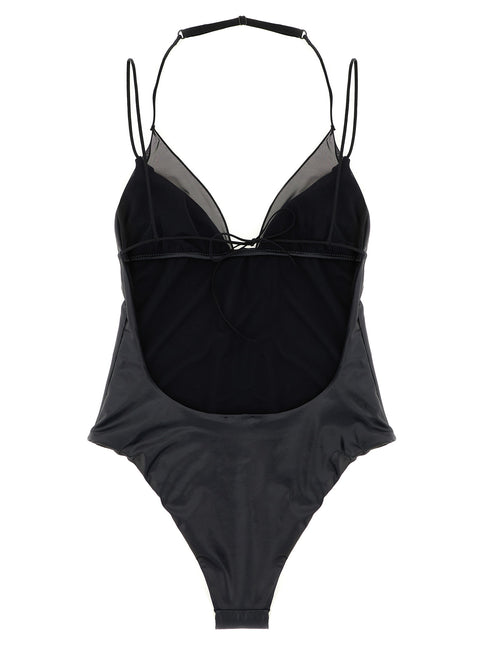 ALLIS Black Polyester One-Piece Swimsuit ALLIS