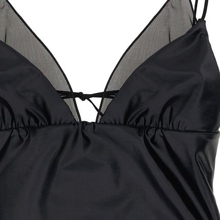 ALLIS Black Polyester One-Piece Swimsuit ALLIS