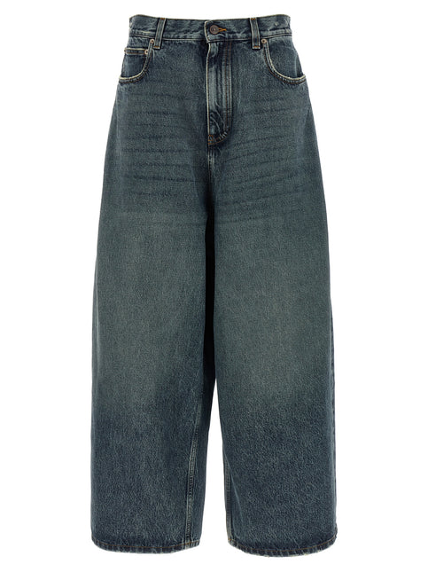 Balenciaga Blue Cotton Relaxed Fit Jeans Balenciaga