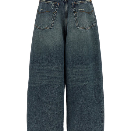 Balenciaga Blue Cotton Relaxed Fit Jeans Balenciaga