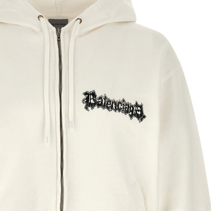 Balenciaga White Cotton Sweatshirt Balenciaga