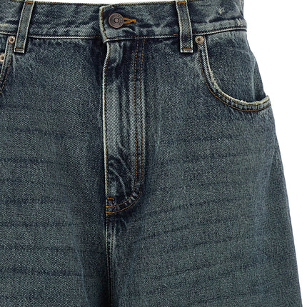Balenciaga Blue Cotton Relaxed Fit Jeans Balenciaga