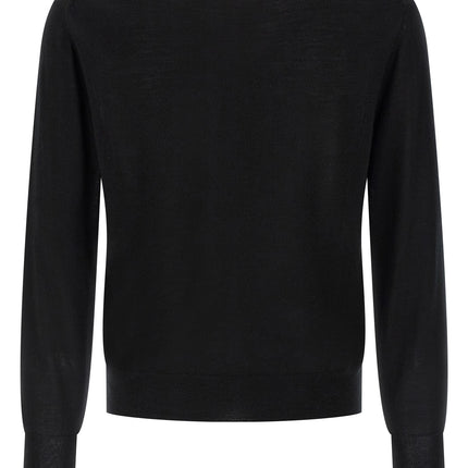 MA'RY'YA Black Virgin Wool Cardigan MA'RY'YA