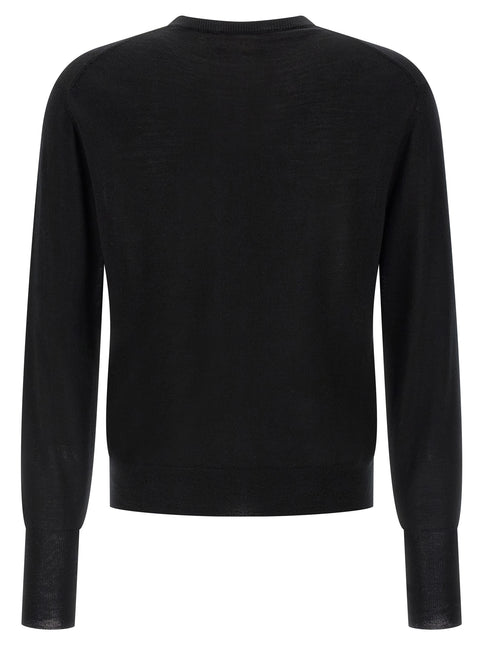 MA'RY'YA Black Virgin Wool Cardigan MA'RY'YA