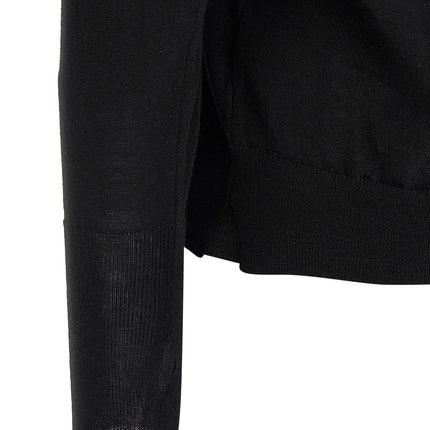 MA'RY'YA Black Virgin Wool Cardigan MA'RY'YA